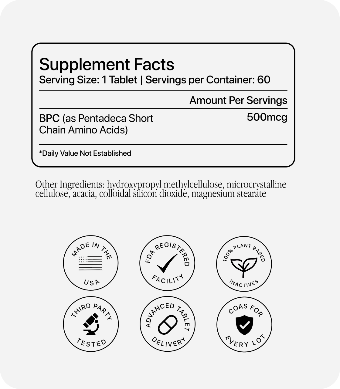 Barrier supplement facts